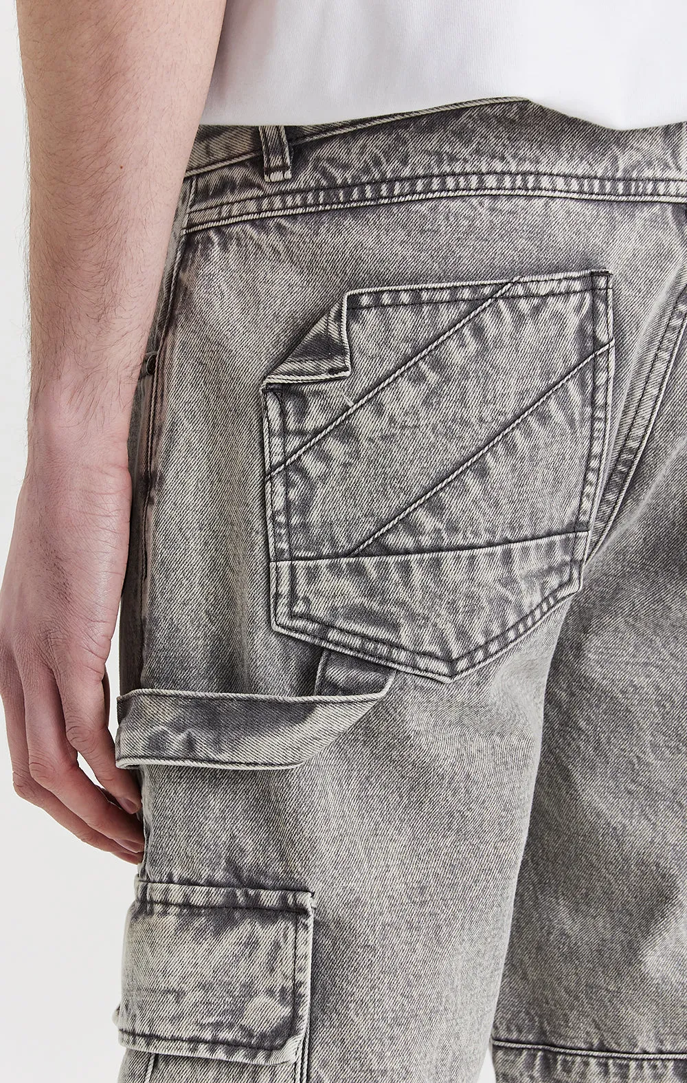 ONLY THE BLIND - Silver Rock Denim Cargo Jeans