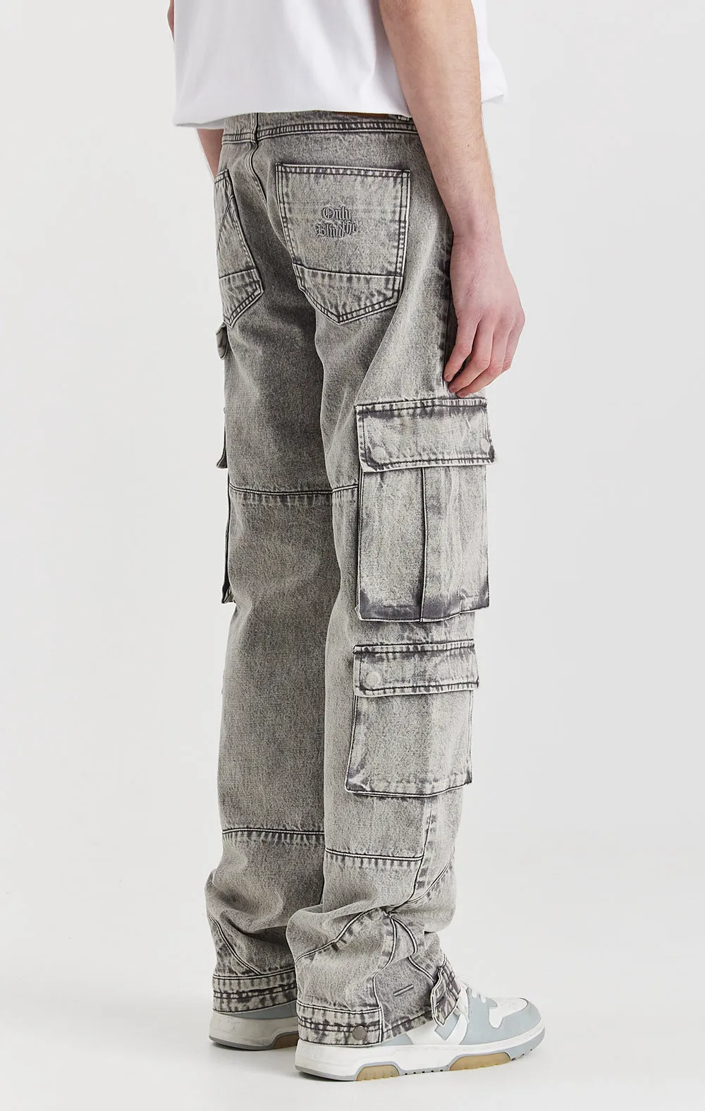 ONLY THE BLIND - Silver Rock Denim Cargo Jeans