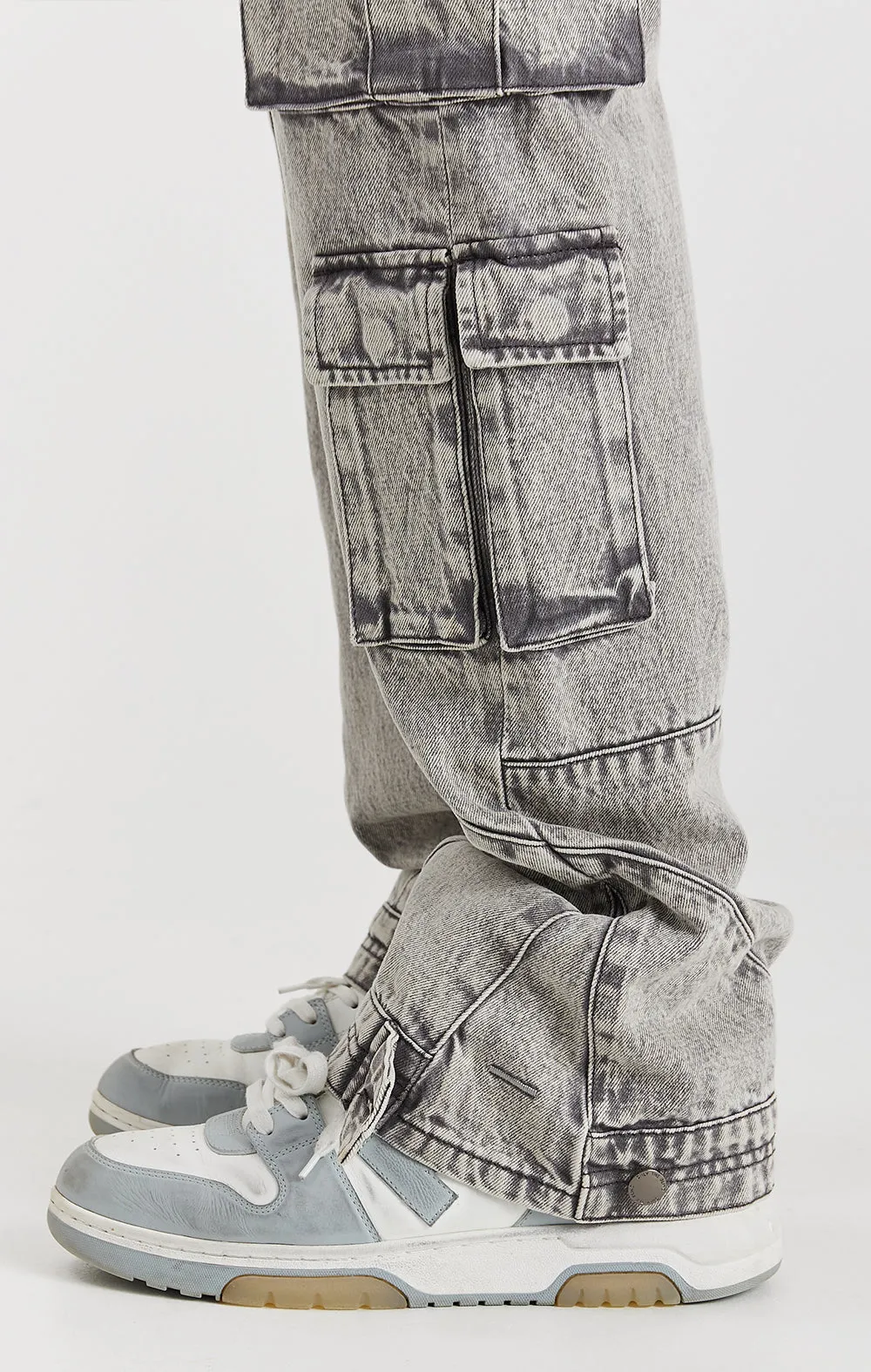 ONLY THE BLIND - Silver Rock Denim Cargo Jeans