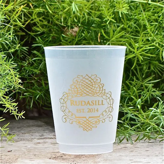 Ornate Border Custom Shatterproof Cups