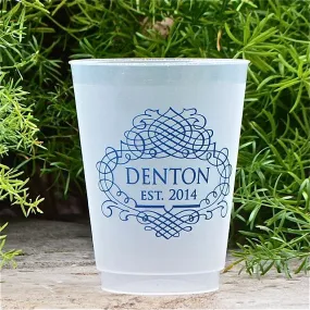 Ornate Border Custom Shatterproof Cups