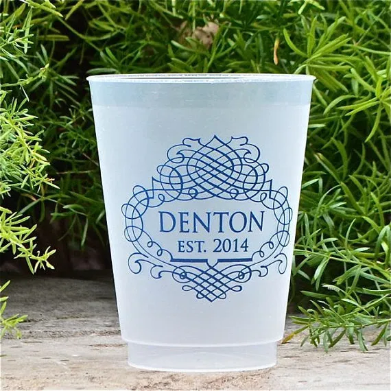 Ornate Border Custom Shatterproof Cups