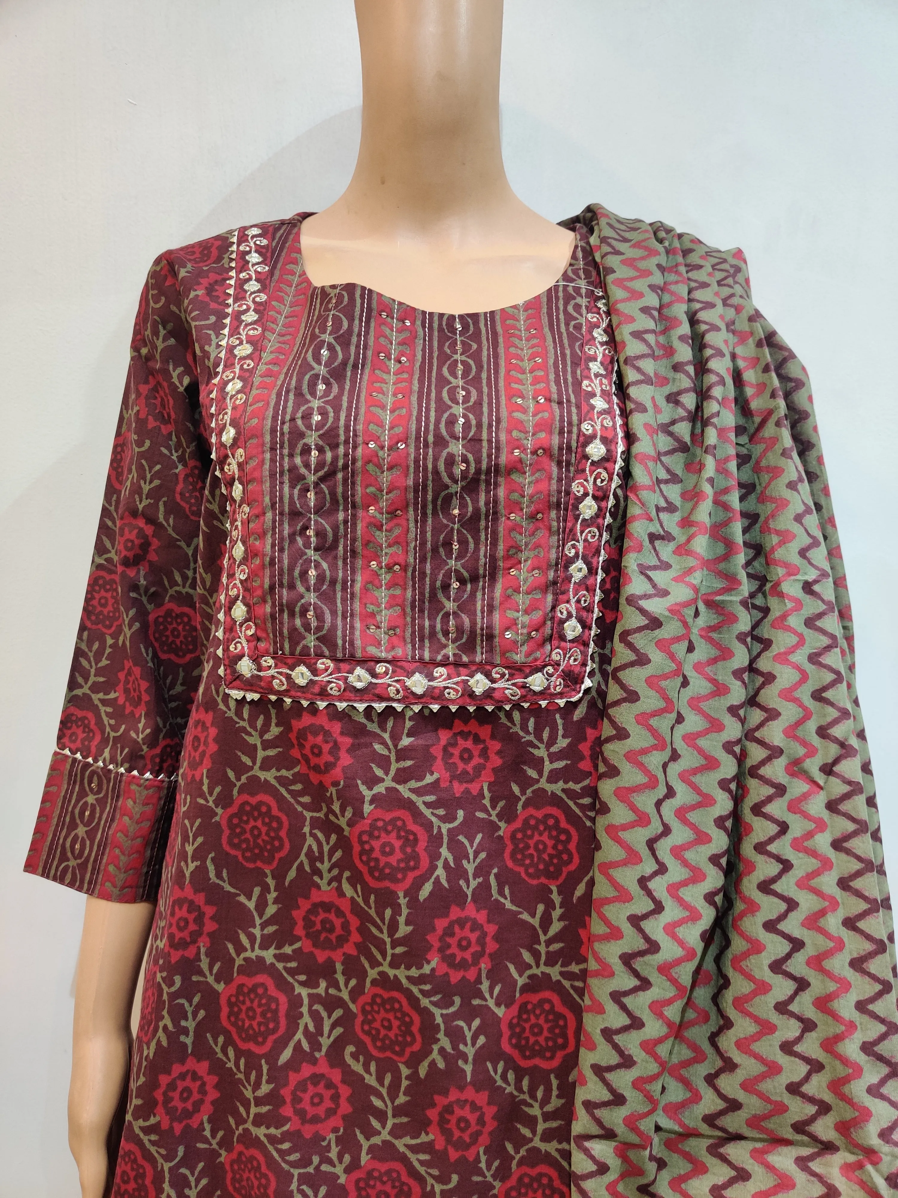 Osteospermum Kurta pant with dupatta