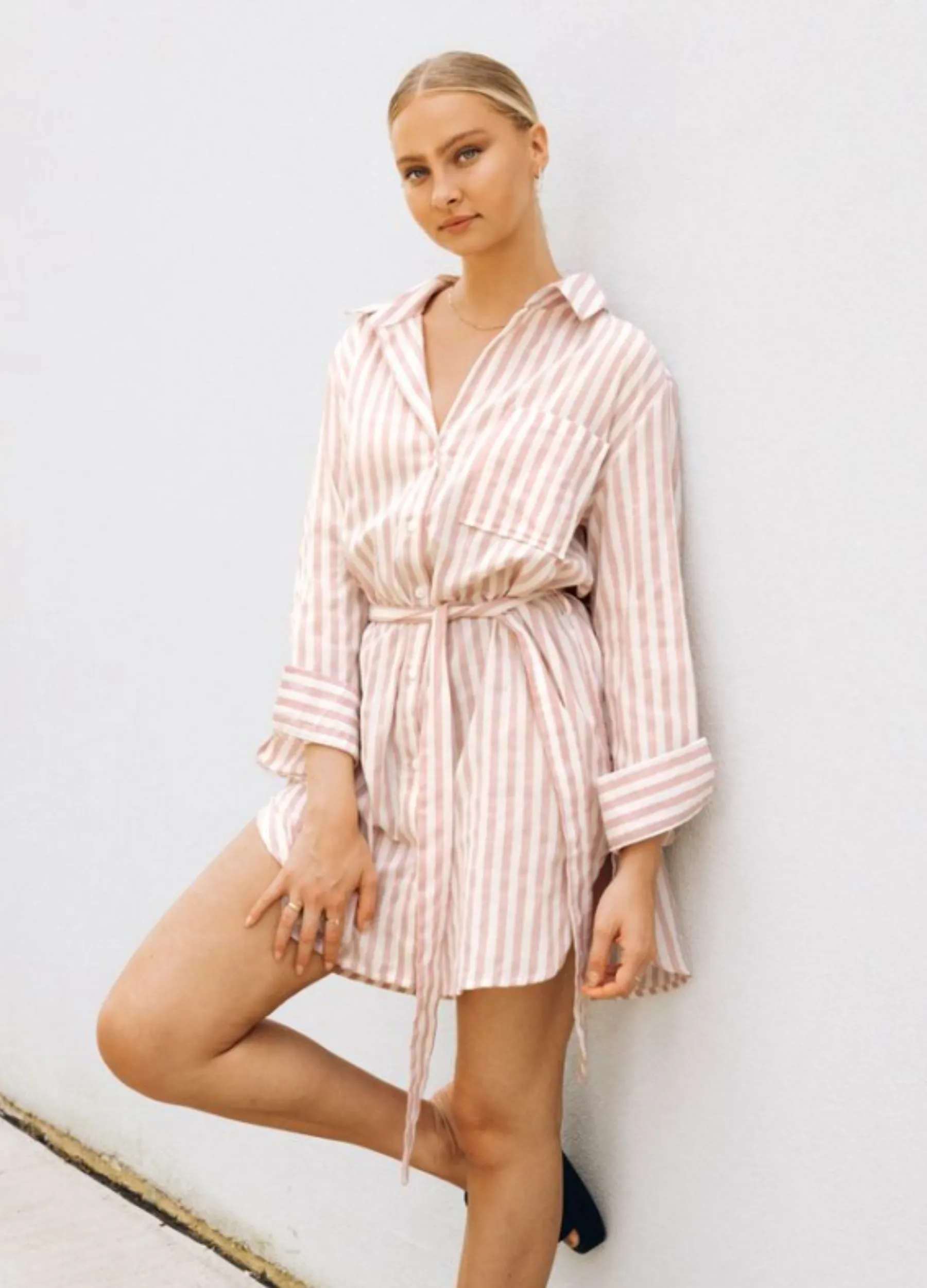 Paper Heart - Long Sleeve Sia Shirt Dress