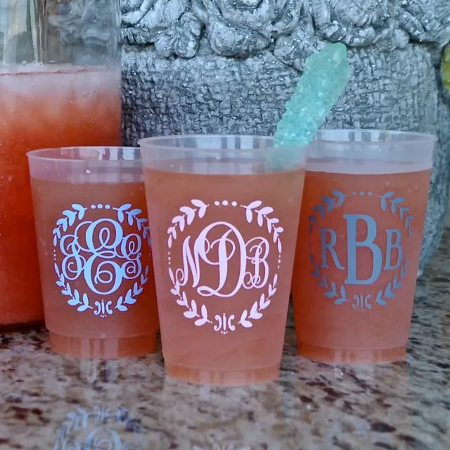 Personalized Arrow Heart Cups