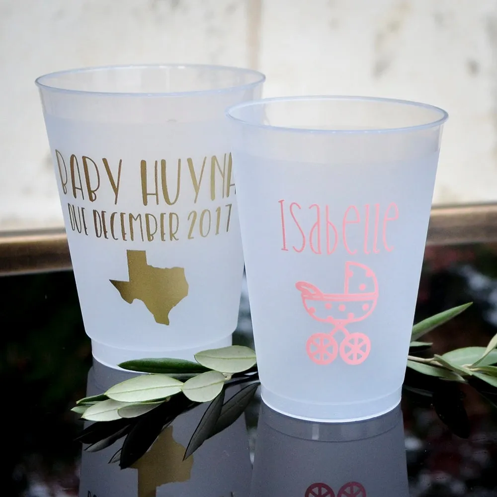 Personalized Baby Shower Frost Flex Cups