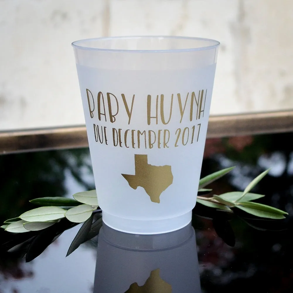 Personalized Baby Shower Frost Flex Cups