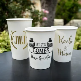 Personalized Banner Wedding Paper Cups