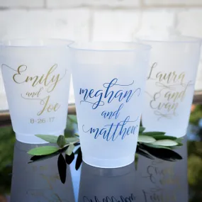 Personalized Calligraphy Script Frost Flex Cups