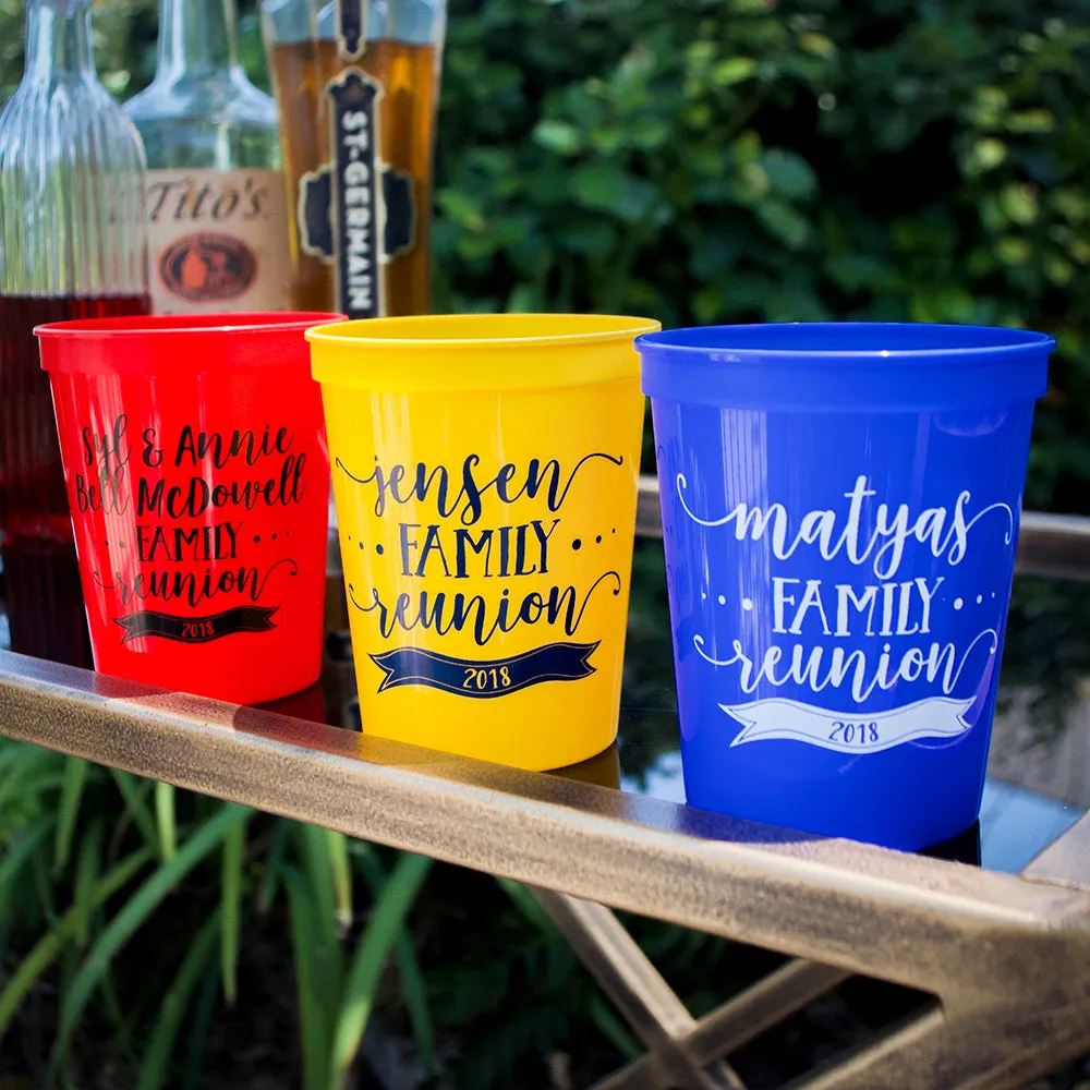 Personalized Family Reunion Stadium Cups