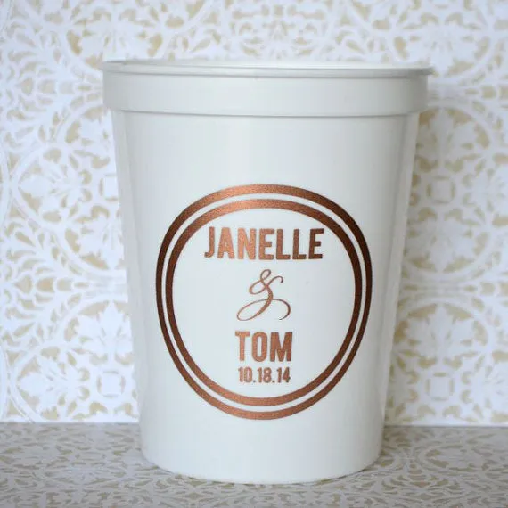 Personalized Let Love Brew Stadium Party Cups