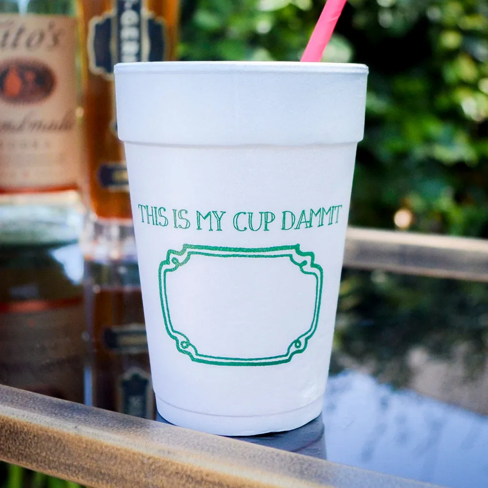 Personalized "This Is My Cup" Foam Cups