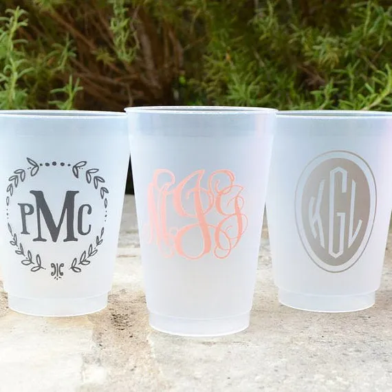 Personalized Shatterproof Fall Wedding Cups