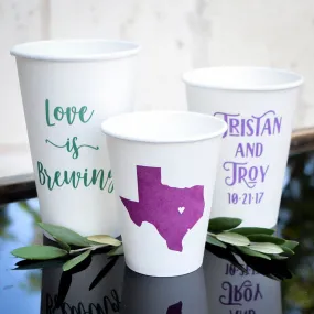 Personalized State Pride Paper Cups