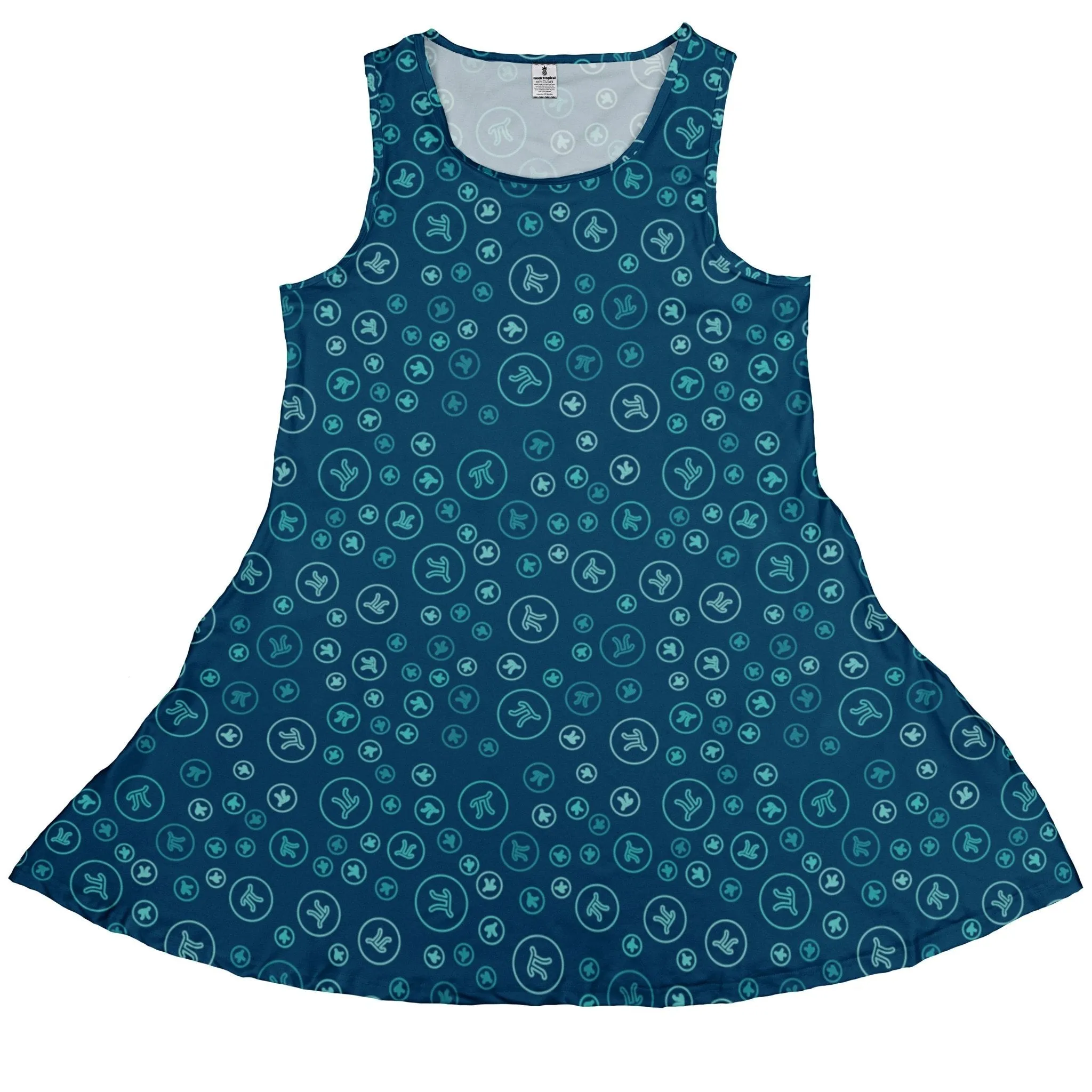 Pi 3.14 Math Blue Dress