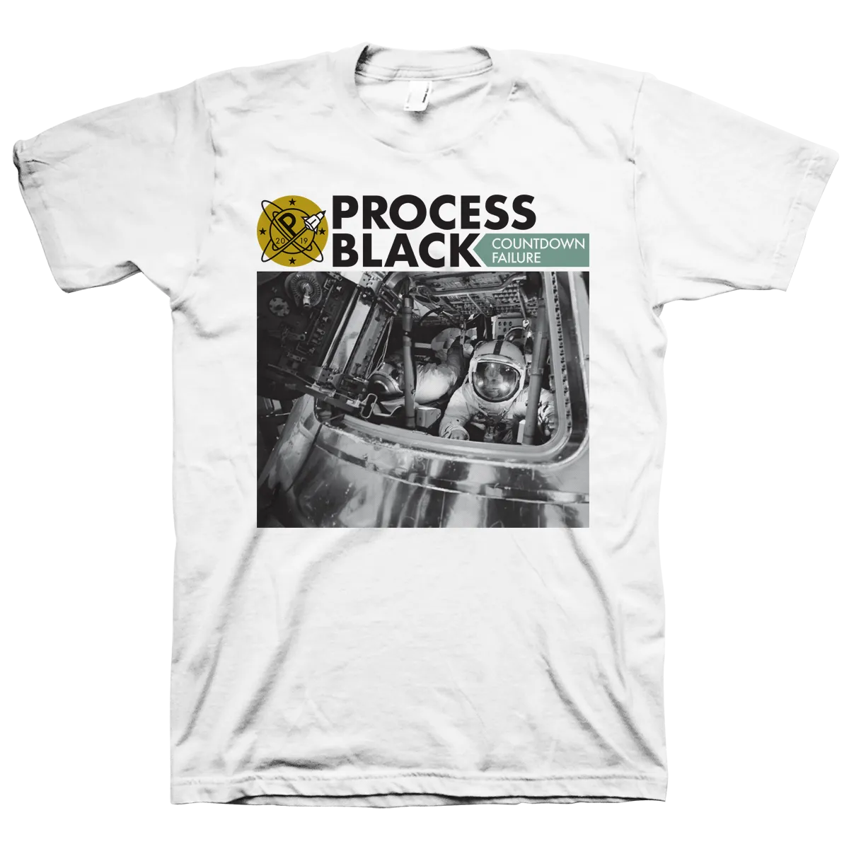 Process Black "Countdown Failure" White T-Shirt