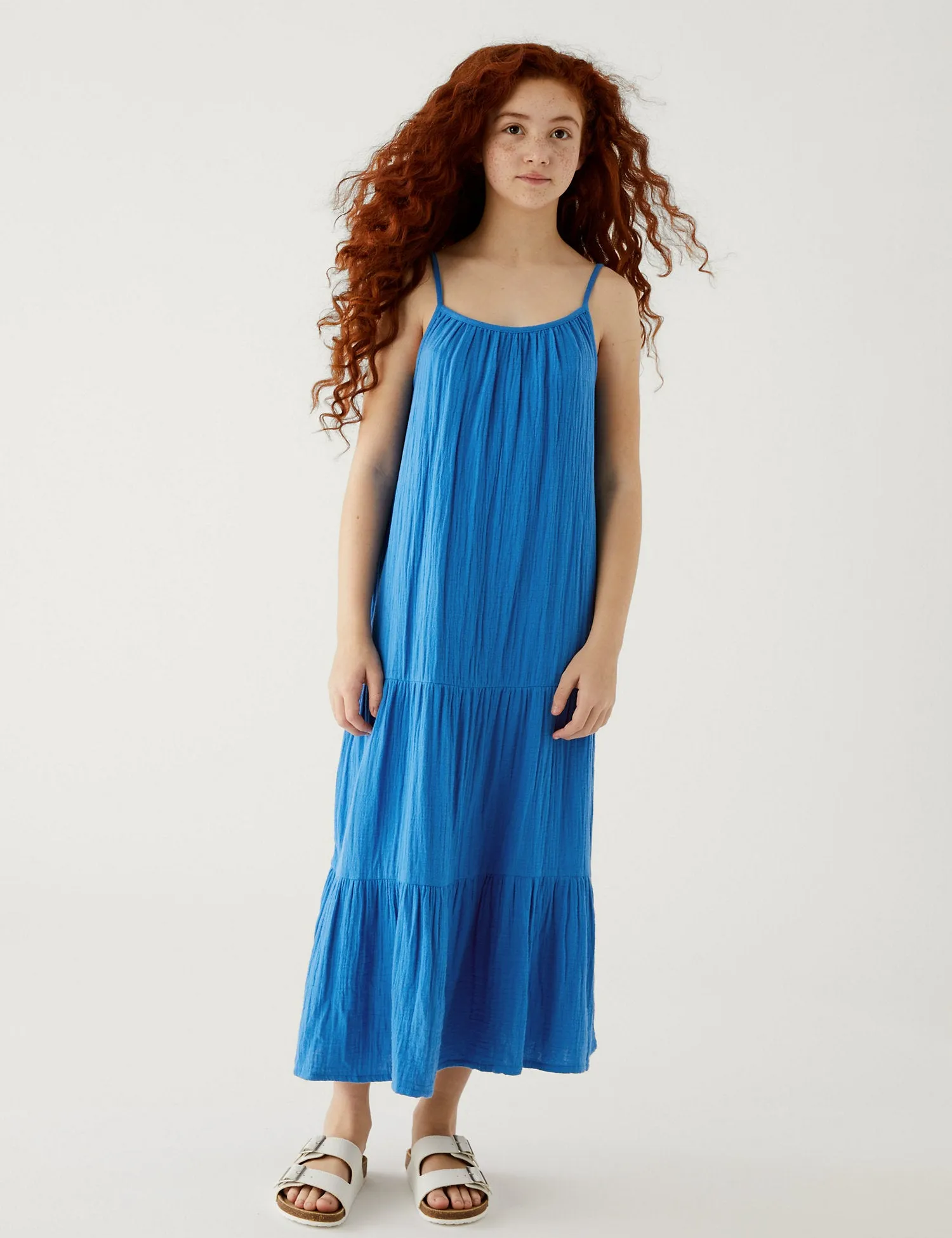 Pure Cotton Tiered Maxi Dress