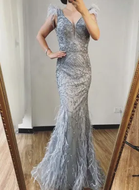 Queen - Beaded Embellished Evening Gown