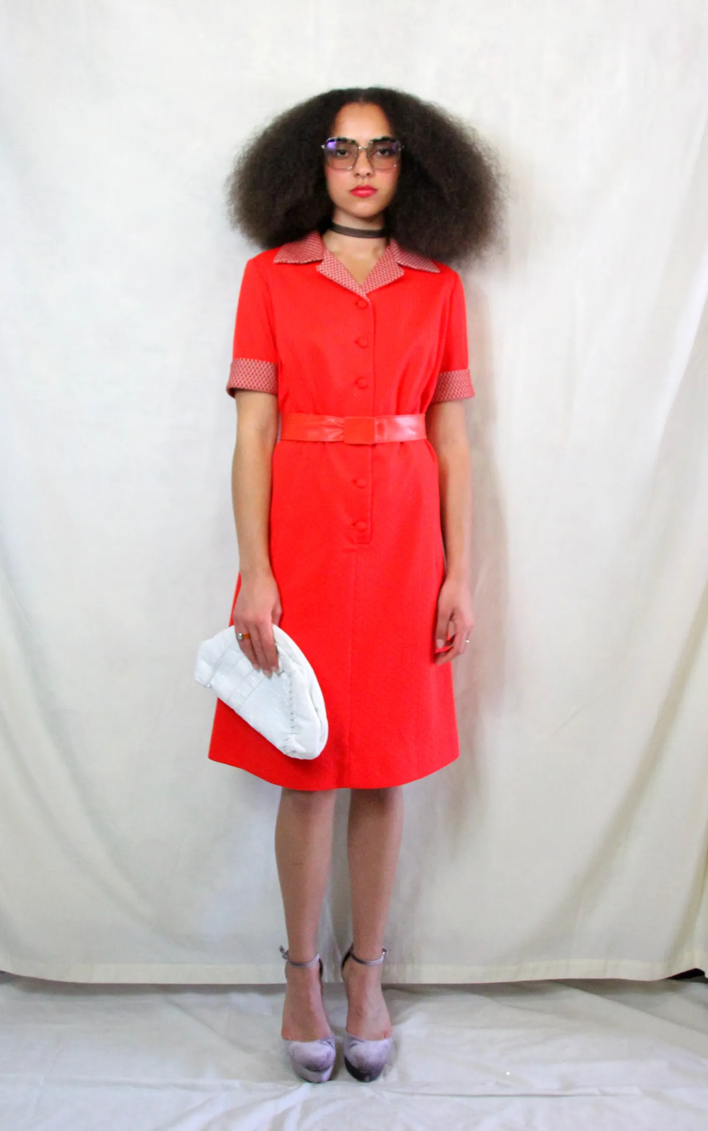 RENT Vintage 1960's Mod Red Dress