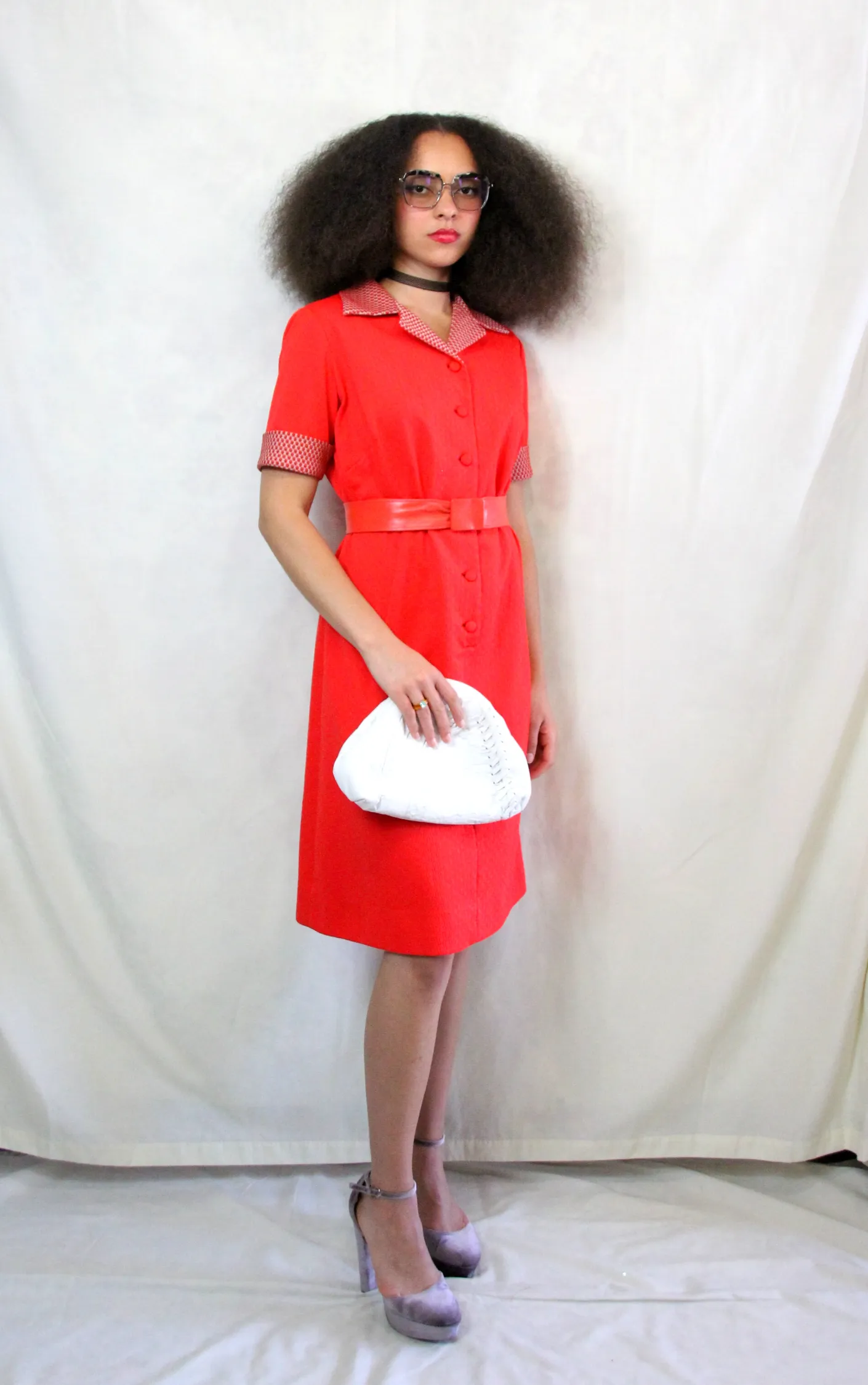 RENT Vintage 1960's Mod Red Dress