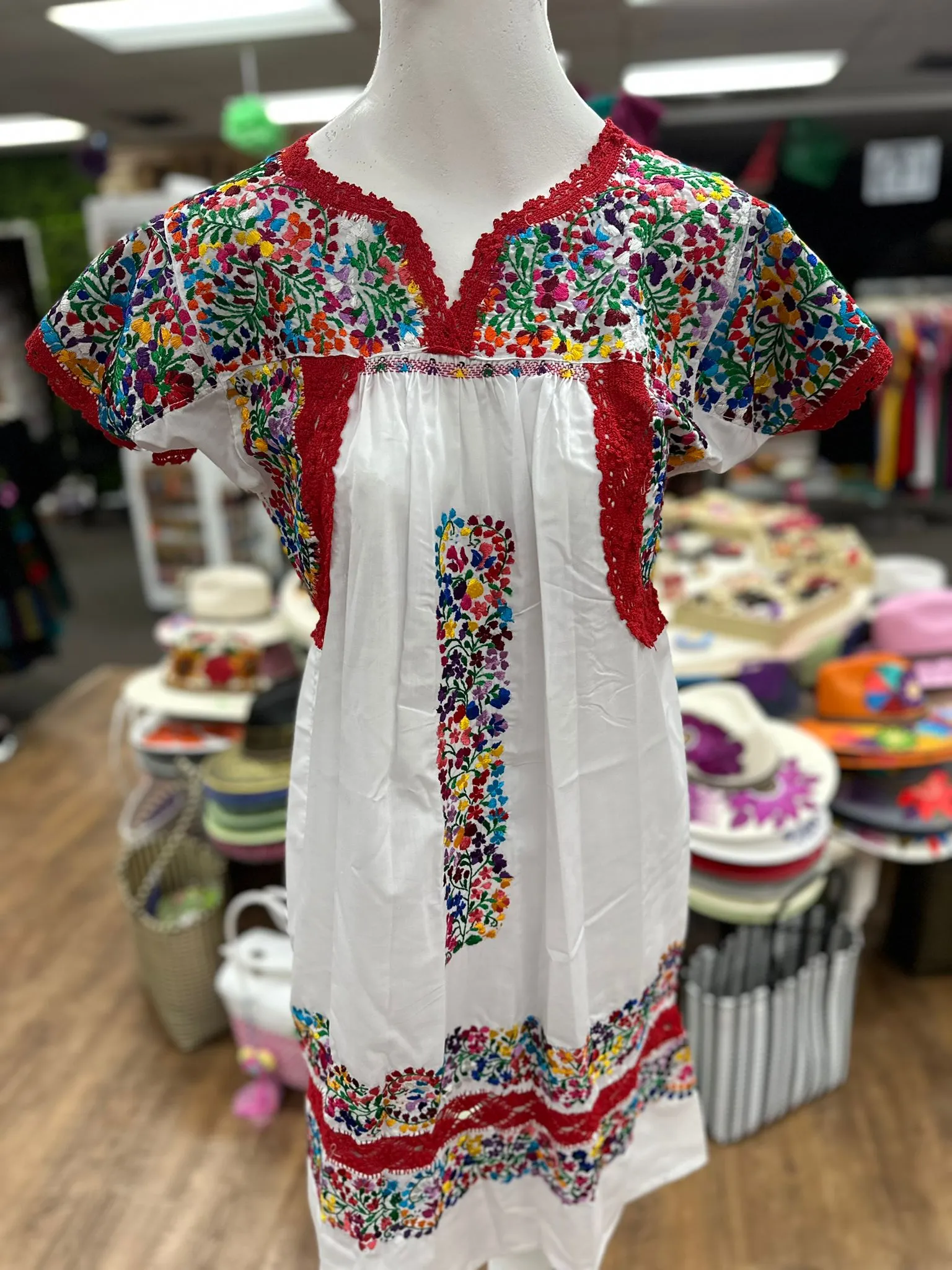 San Antonino Embroidered Deshilado Dress