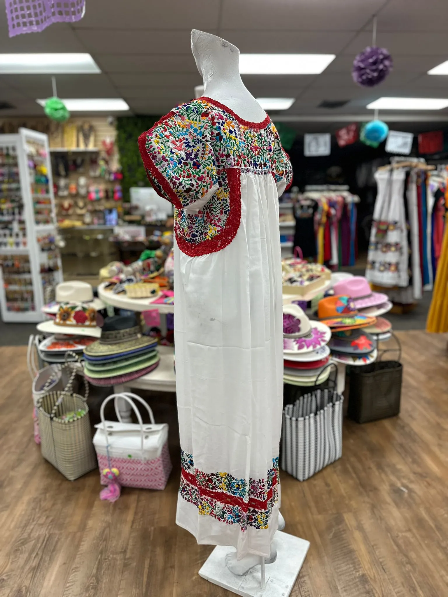 San Antonino Embroidered Deshilado Maxi Dress