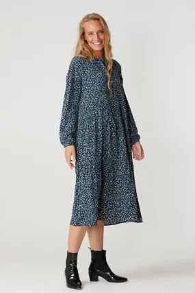 Sara long-sleeved dress - Green