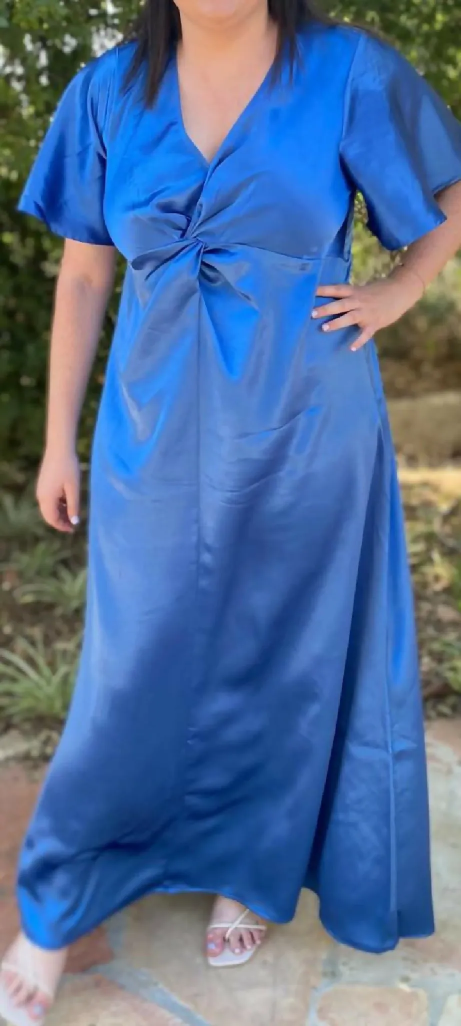 Satin Blue Dress