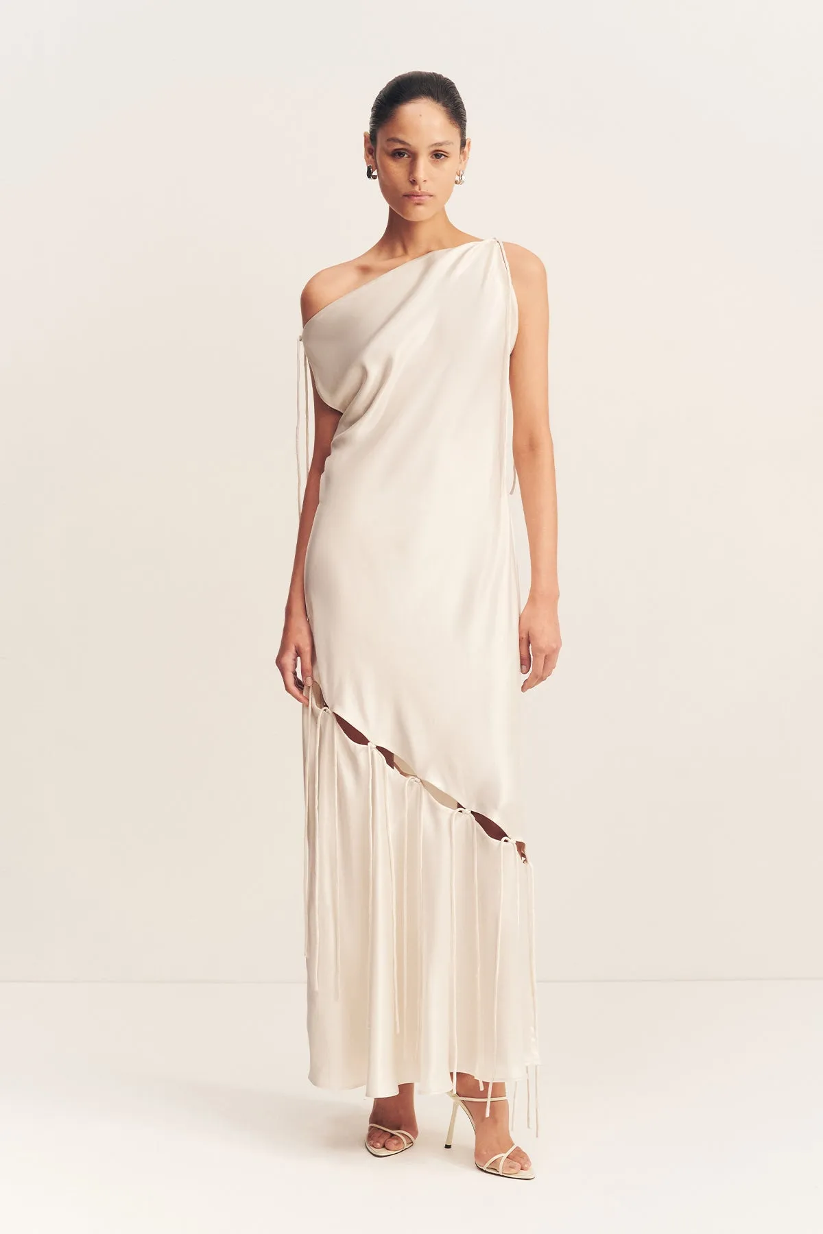 SAVANNA TIE MAXI DRESS - IVORY