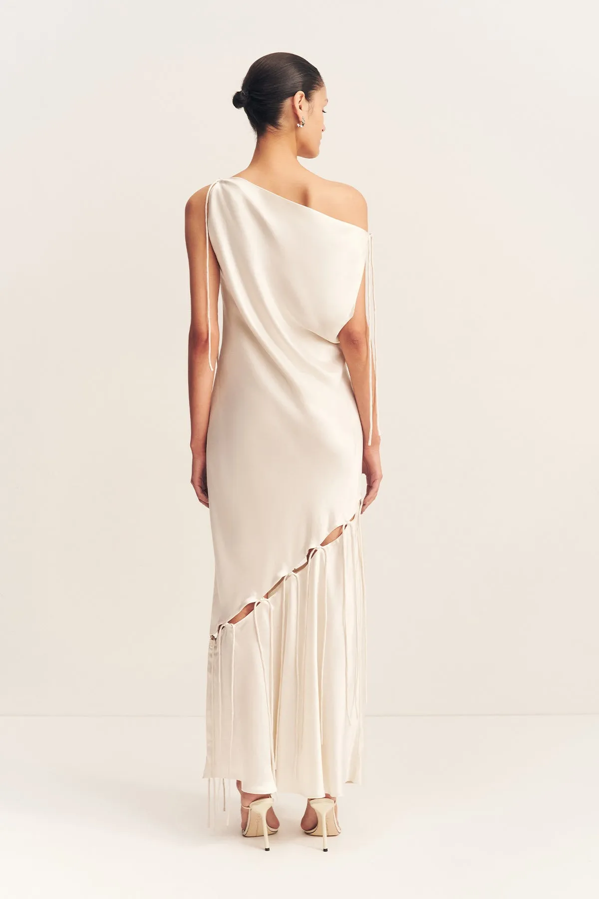 SAVANNA TIE MAXI DRESS - IVORY