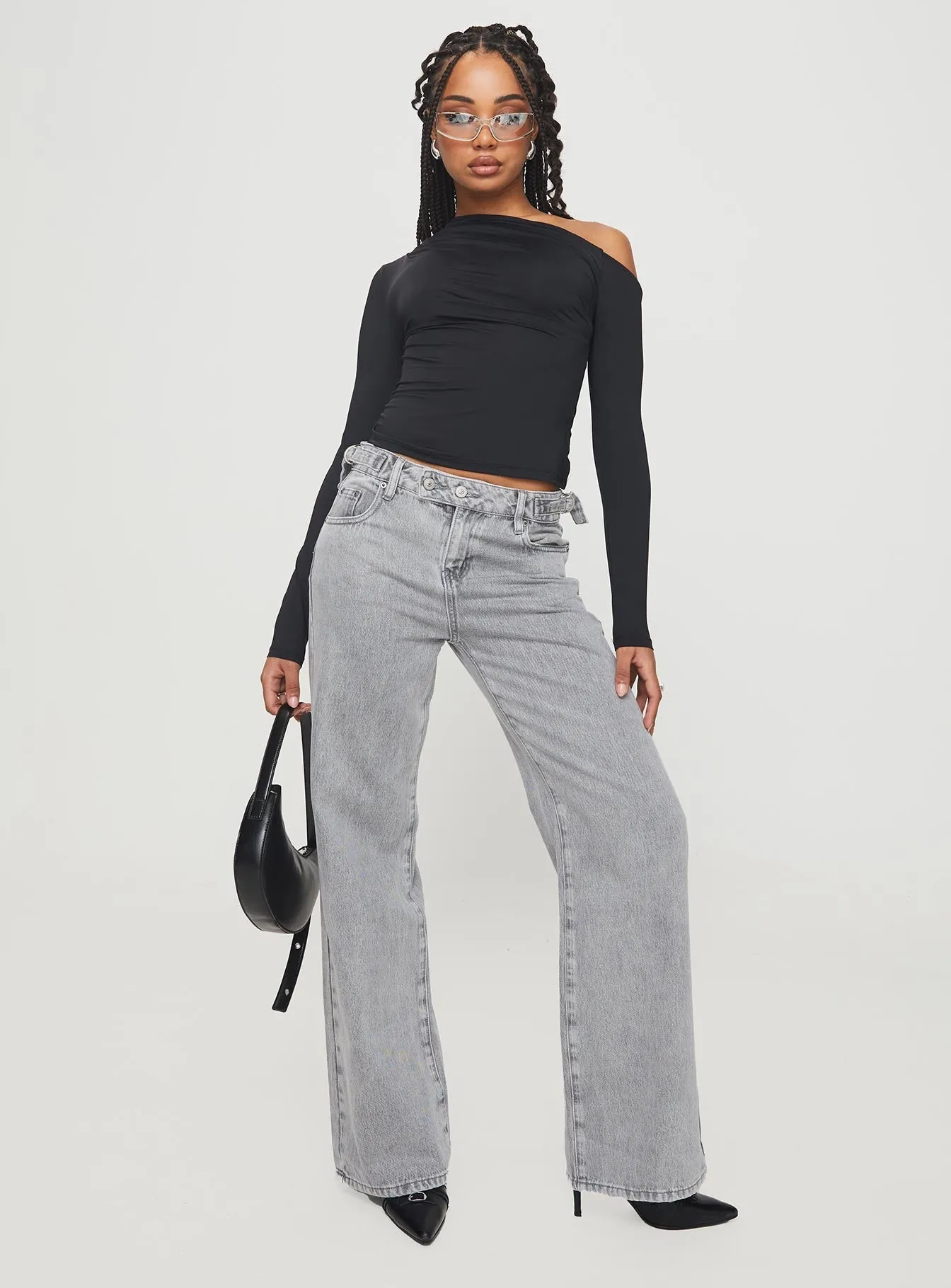 Scheana Low Rise Jeans Steel Grey