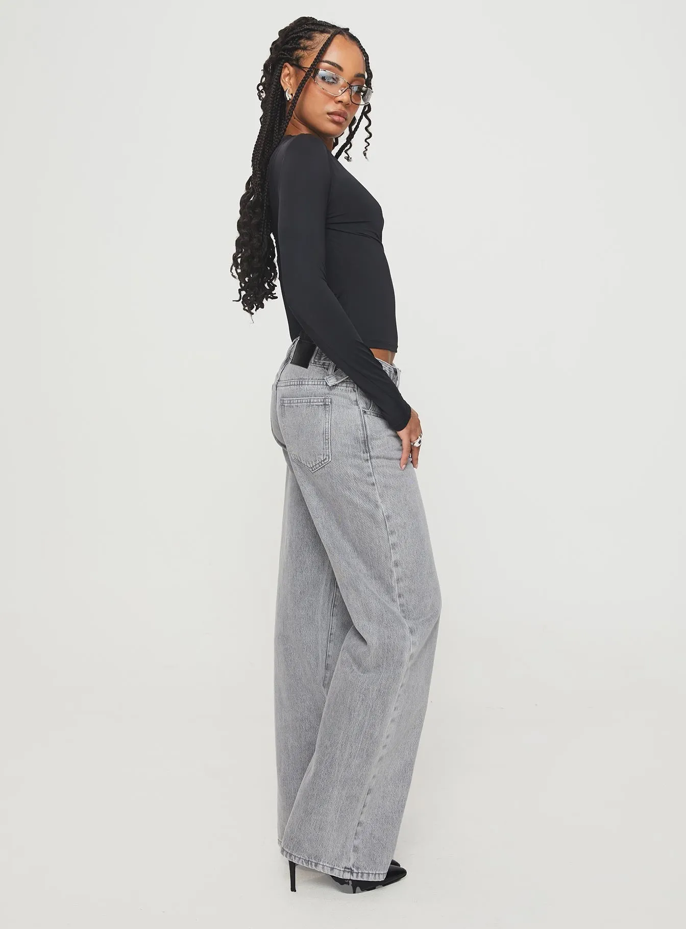 Scheana Low Rise Jeans Steel Grey