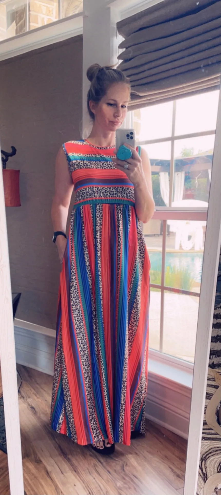 Serape Cheetah Maxi Dress