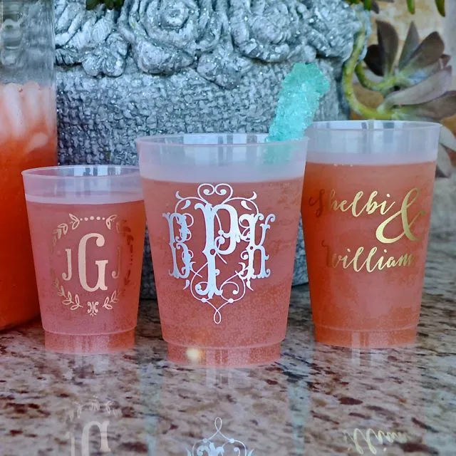 Shatterproof Wedding Cups with Names