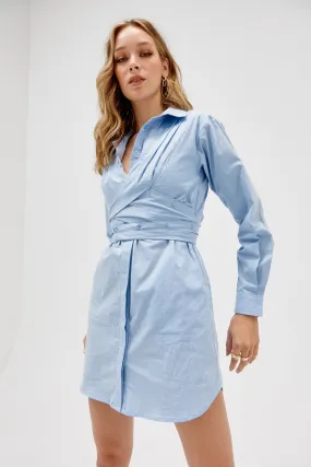 SOVERE Dixie Wrap Shirt Dress