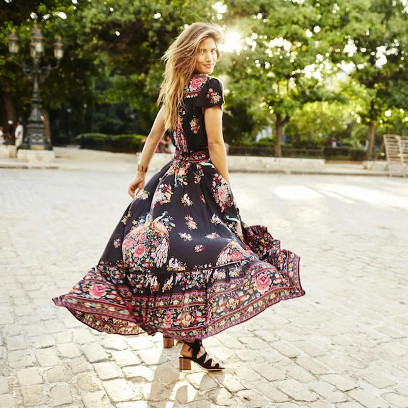 Spanish Love Long Boho Dress