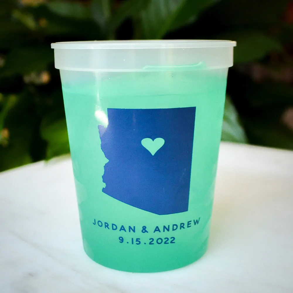 State Pride Wedding Mood Cup Favors