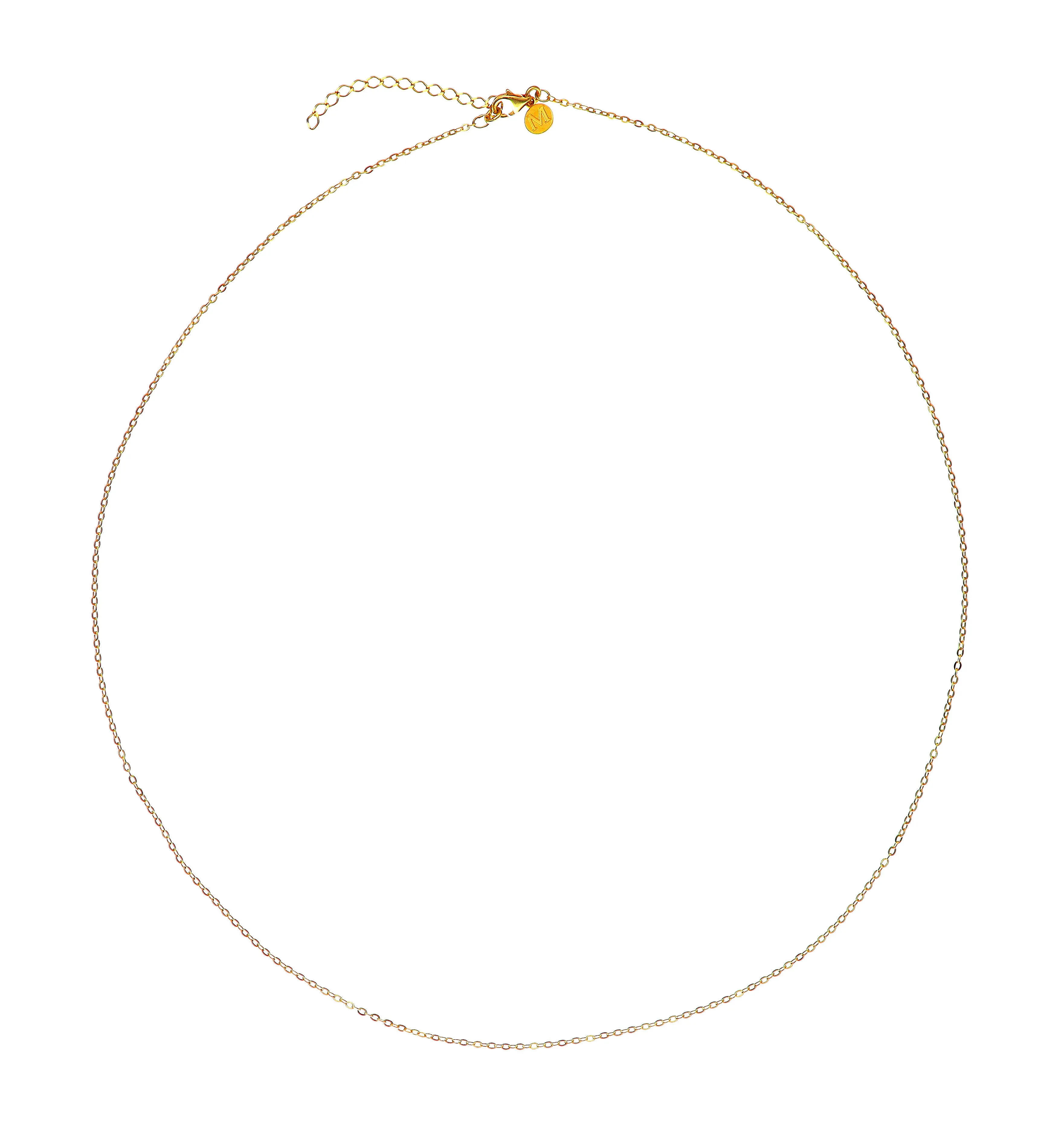 Sterling Silver Chain for Women in a Gold Plating, in 16.5" and 23.6" Length, Cadenas Collection