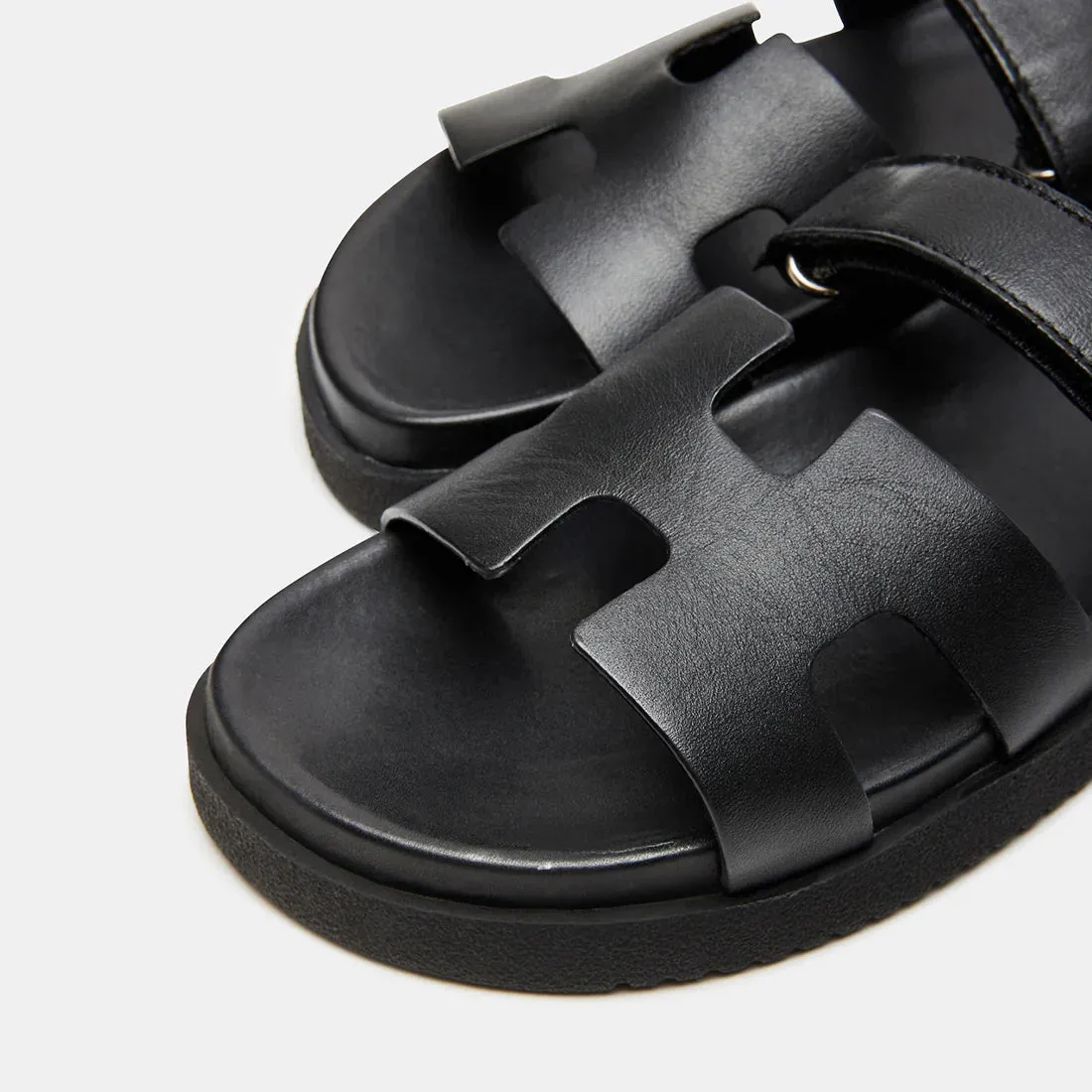 Steve Madden Mayven Sandals | Black Leather