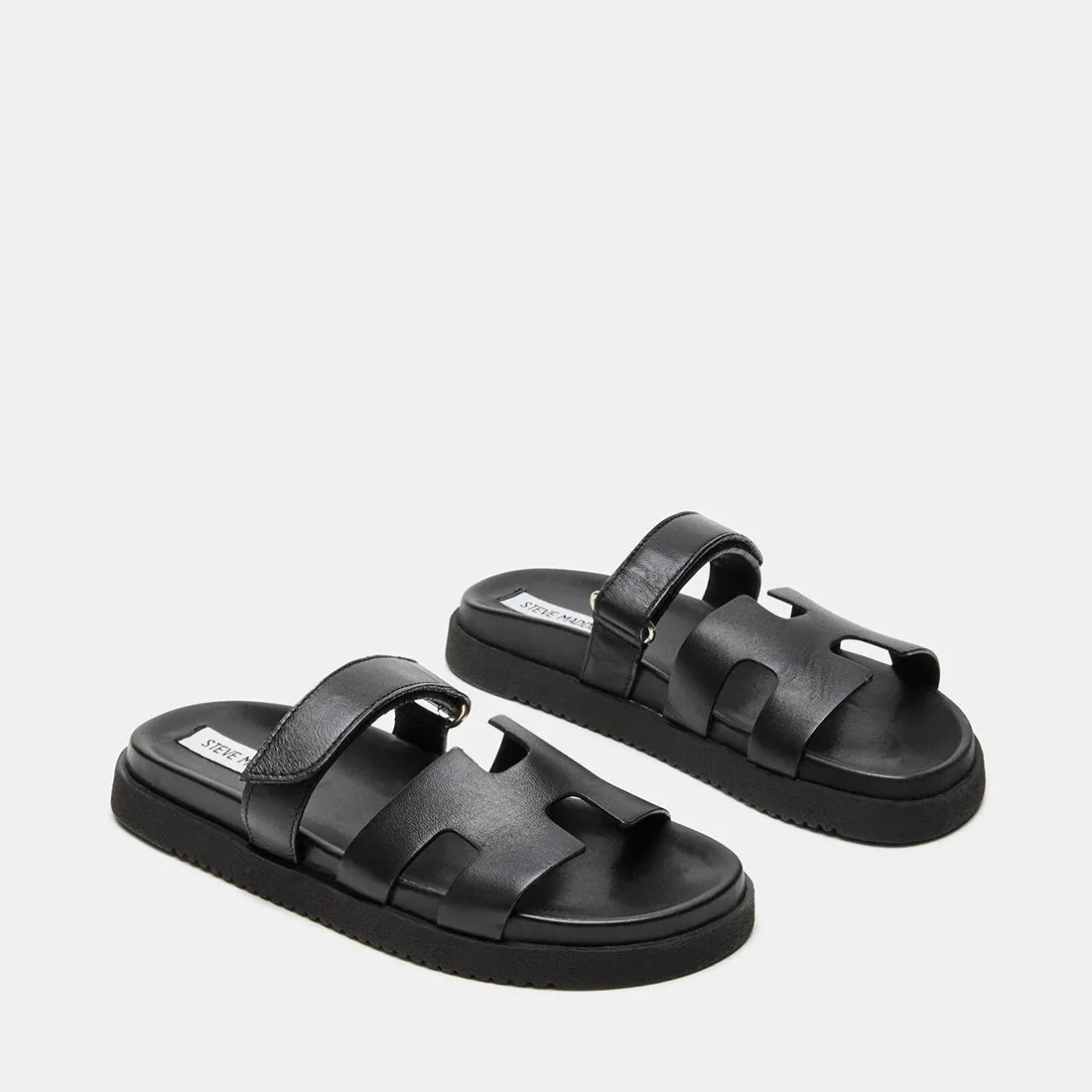 Steve Madden Mayven Sandals | Black Leather