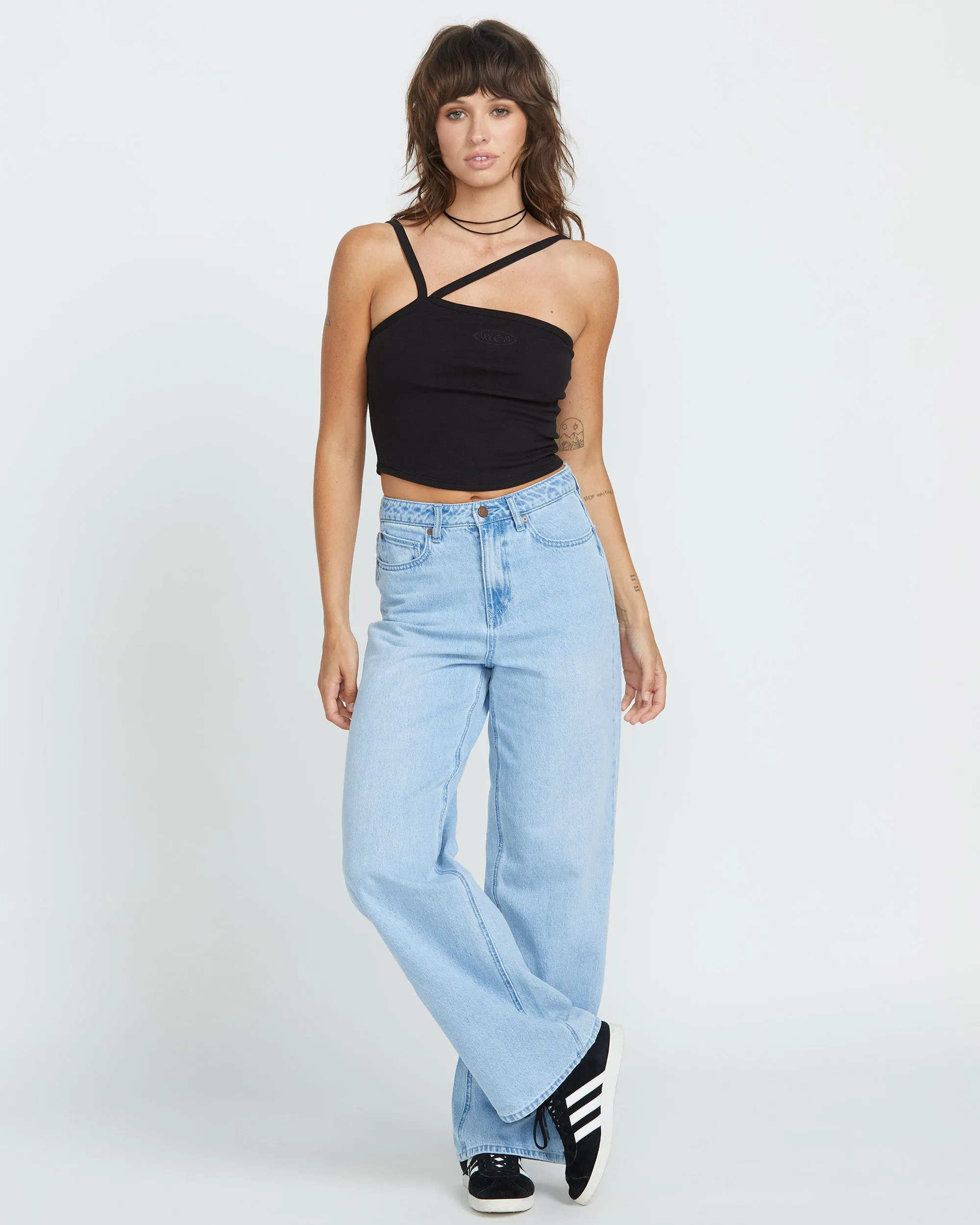 Stoned Boyfriend High rise Jeans - BLUE BIRD