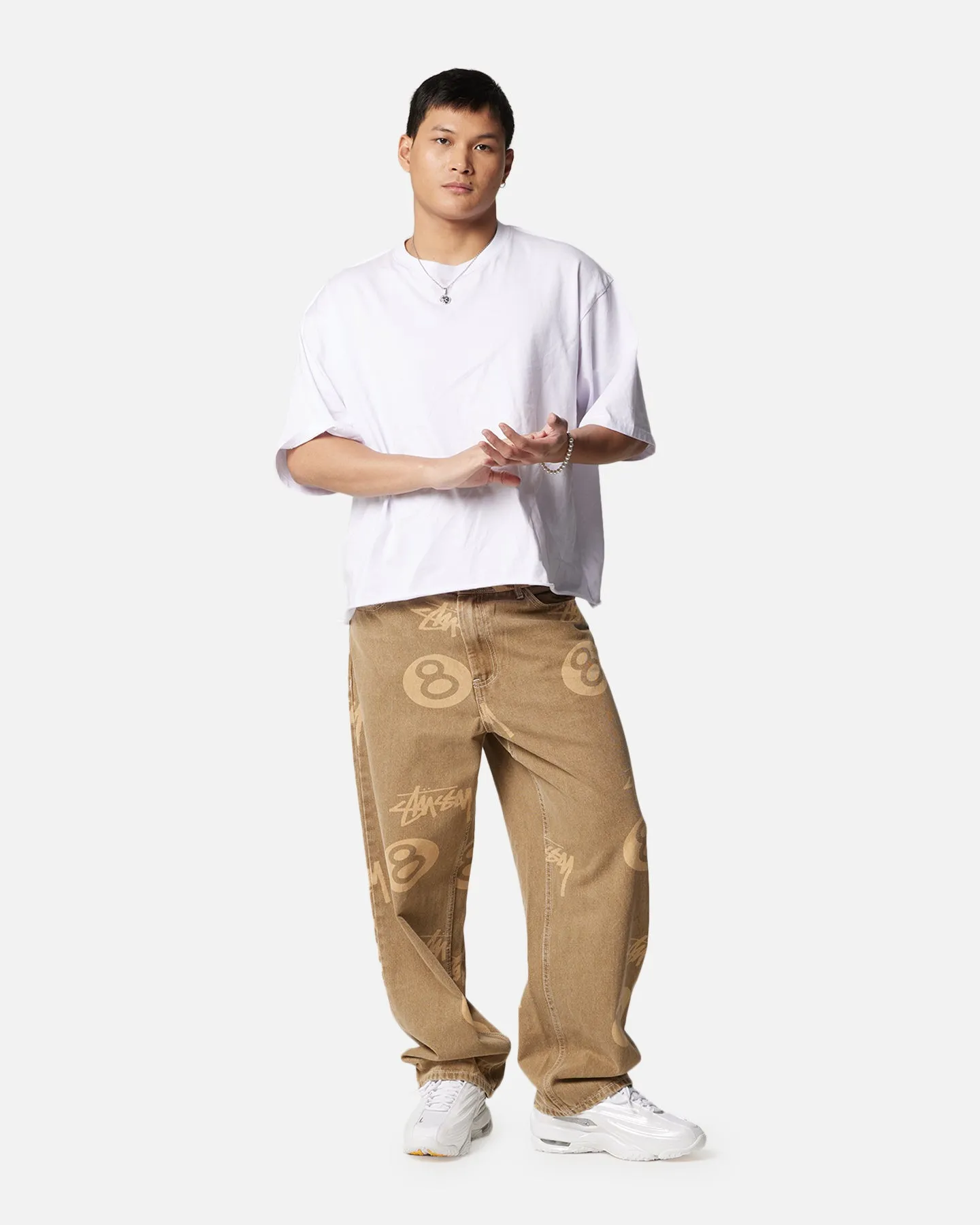 Stussy Stock 8 Ball Jeans Tan Denim