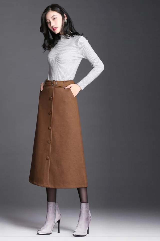 Stylish classic winter commuter a-line skirt S028