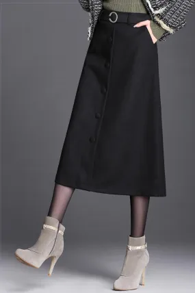 Stylish classic winter commuter a-line skirt S028