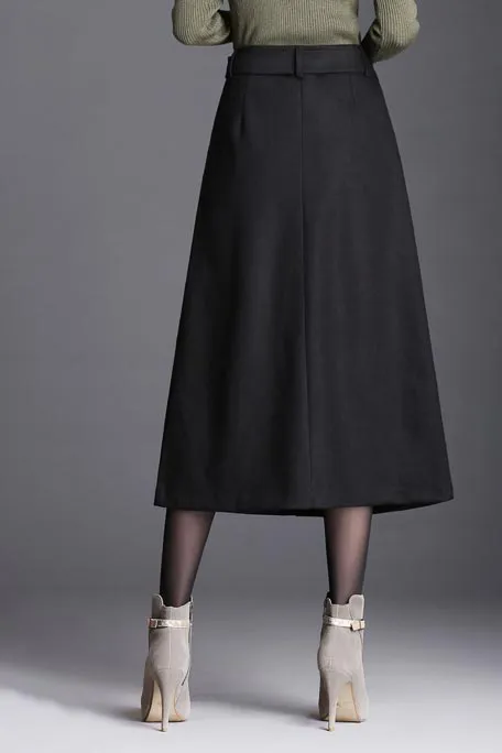 Stylish classic winter commuter a-line skirt S028