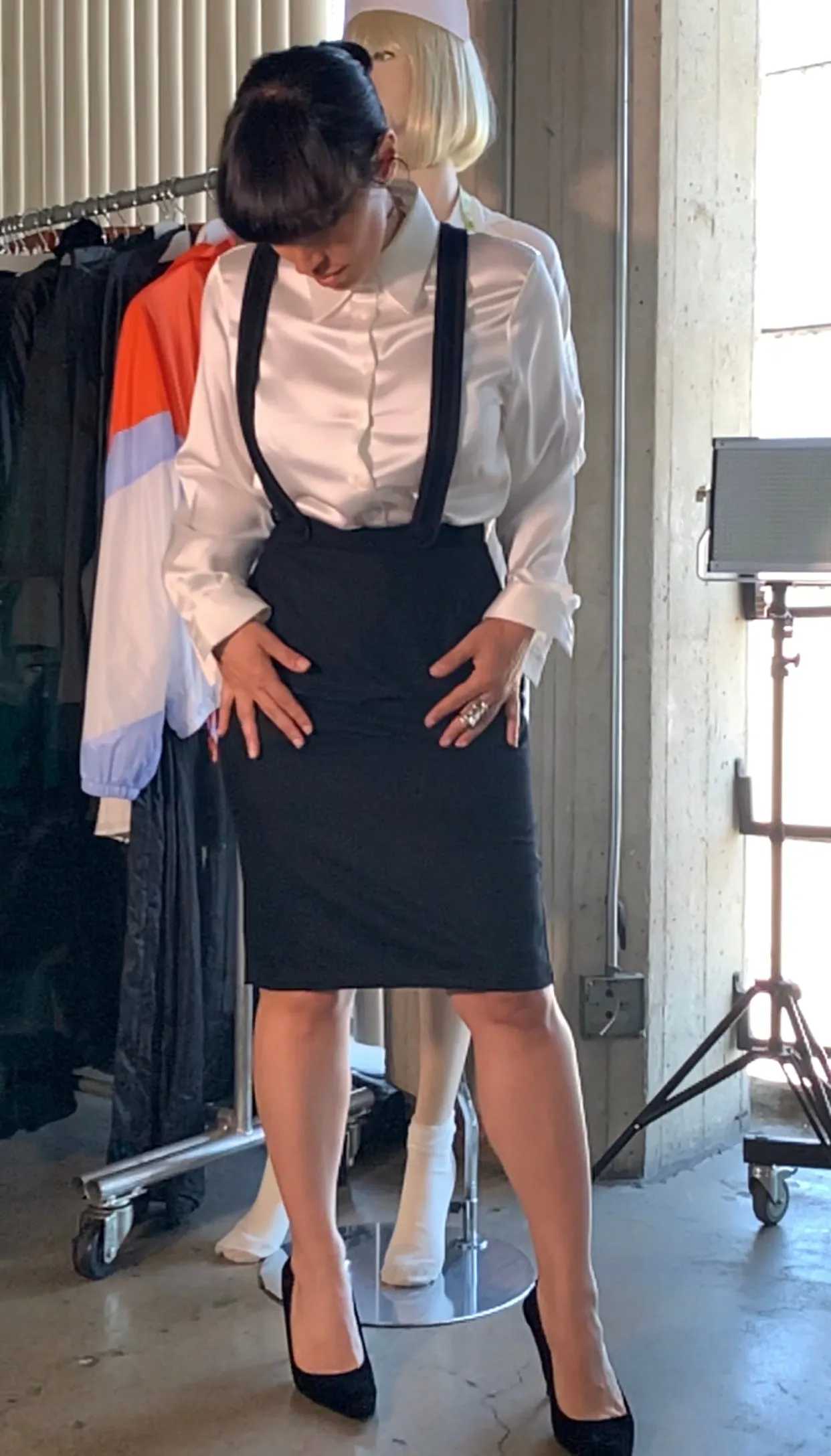 Suspender Pencil Skirt