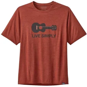 T-Shirt Patagonia Live Simply Guitar Responsibili - Rosso