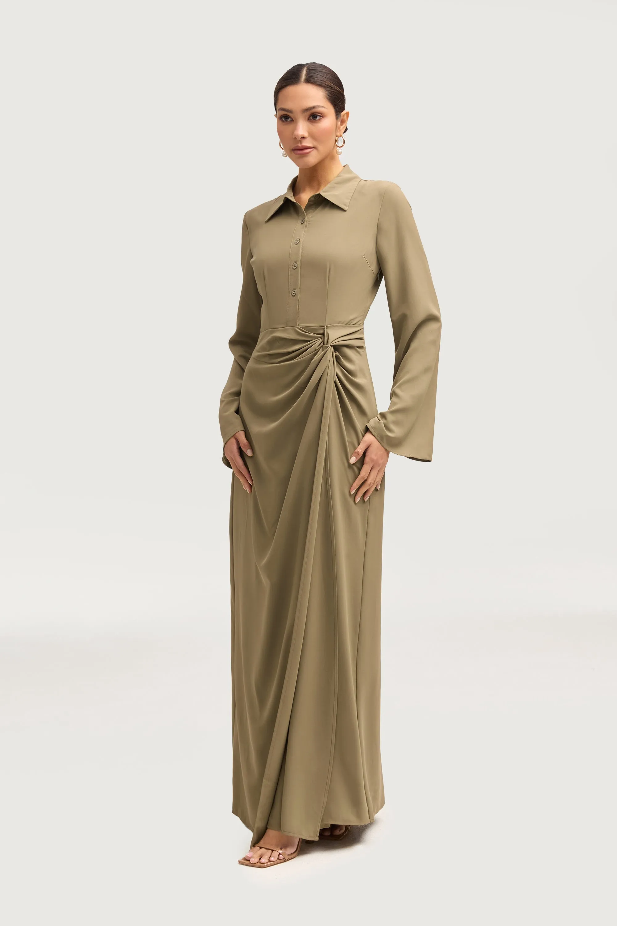 Tamara Wrap Maxi Dress - Za'atar