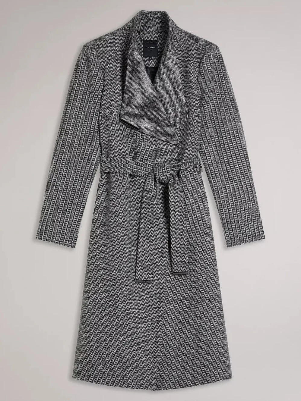 TED BAKER ROSEANE HERRINGBONE WOOL COAT