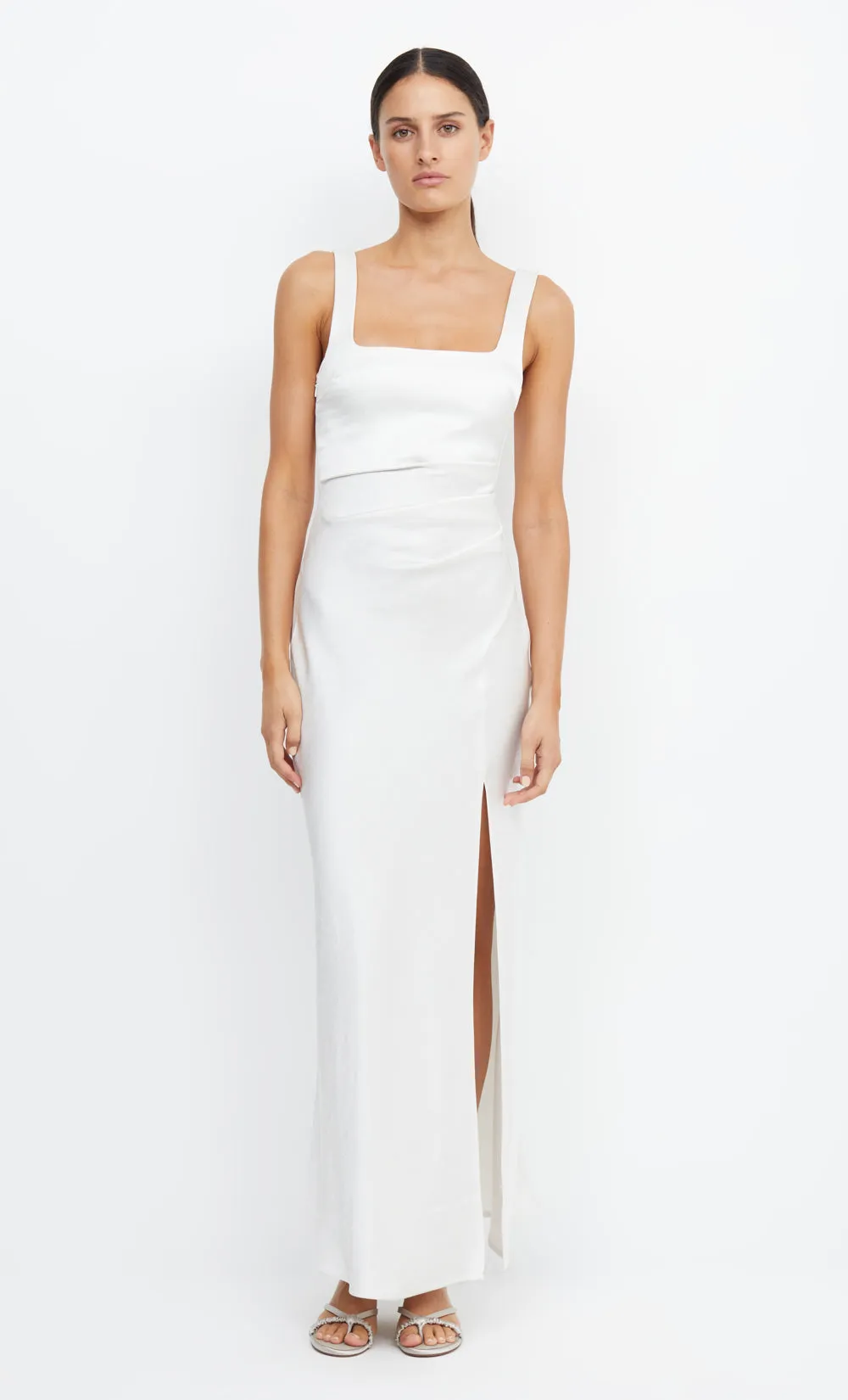 THE DREAMER SQUARE NECK DRESS  - IVORY